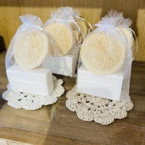 Pack Mini Mimos facial con jabón de leche de burra y disco de lufa natural - Ukuya Natural Córdoba